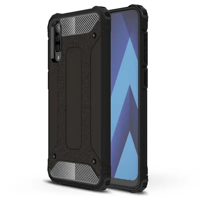 Techsuit Hybrid Armor противоударен хибриден калъф за Samsung Galaxy A70 / A70s (черен)