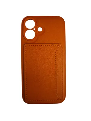 Силиконов кейс с покритие от изкуствена кожа за iPhone 16