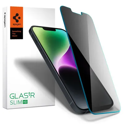 Spigen - Glas.tR Slim - iPhone 13 / iPhone 13 Pro / iPhone 14 / iPhone 16e - Black