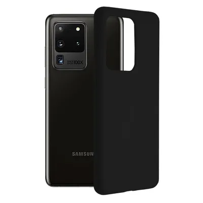 Techsuit Soft Edge Silicone силиконов калъф с меки ръбове за Samsung Galaxy S20 Ultra 4G / S20 Ultra 5G (черен)
