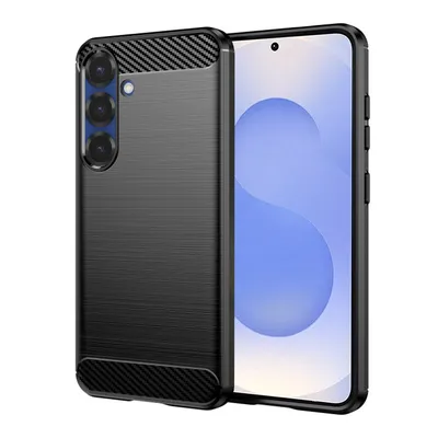 Techsuit - Carbon Silicone - Samsung Galaxy S25 - Черен
