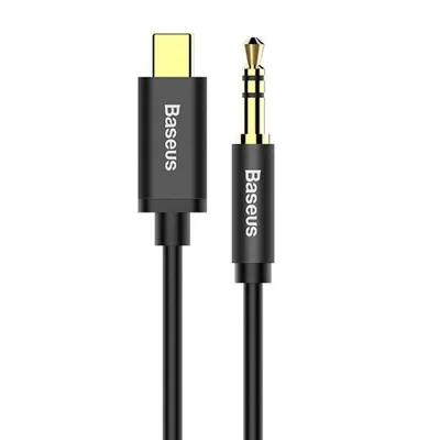 Baseus - Аудио кабел - USB-C to Jack 3.5mm, Digital Audio Transmission, Gold-plated Plug, 1.2m - Black