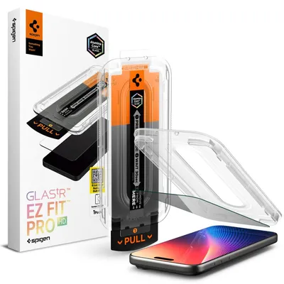 Spigen - Стъклен протектор за - iPhone 16 Pro / iPhone 17 / iPhone 17 Pro - Privacy