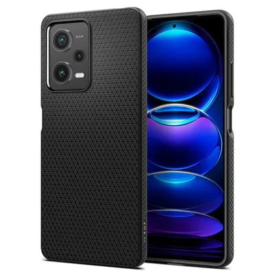 Spigen Liquid Air силиконов калъф с максимална степен на защита за Xiaomi Redmi Note 12 Pro / 12 Pro+ / Poco X5 Pro (черен)