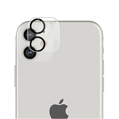 Lito - S+ стъклен протектор за камера за iPhone 11 / 12 Mini (черен/прозрачен)