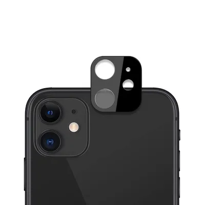 Techsuit - Стъклен протектор за камера - iPhone 12 - Черен