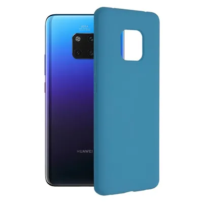 Techsuit Soft Edge Silicone силиконов калъф с меки ръбове за  Huawei Mate 20 Pro (син)