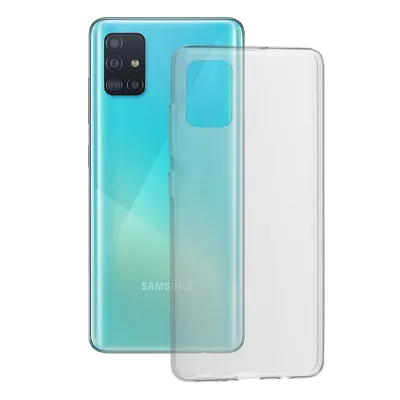 Techsuit Clear Silicone прозрачен силиконов калъф за Samsung Galaxy A51 4G (прозрачен)