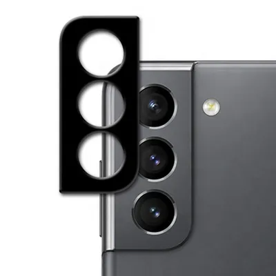 Techsuit стъклен протектор за камера за Samsung Galaxy S21 FE (черен)