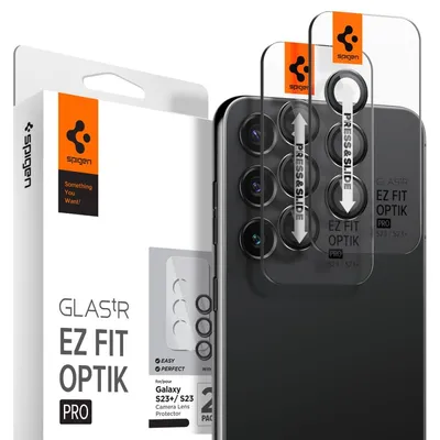 Spigen Optik.TR ”EZ FIT” протектор за камера за Samsung Galaxy S23 / S23 Plus (черен)