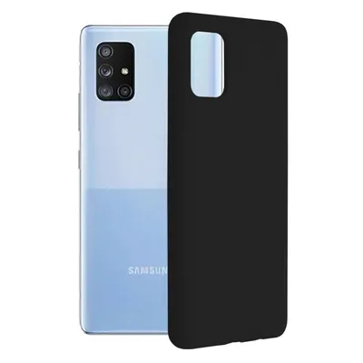 Techsuit Soft Edge Silicone силиконов калъф с меки ръбове за Samsung Galaxy A71 4G (черен)